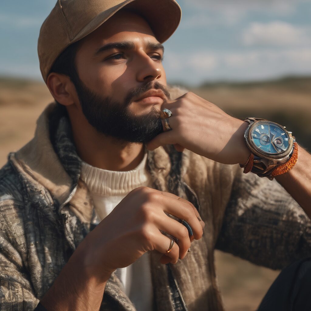 guy wearing accessories