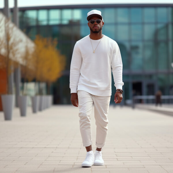 streetwear sneakers with classic outfit