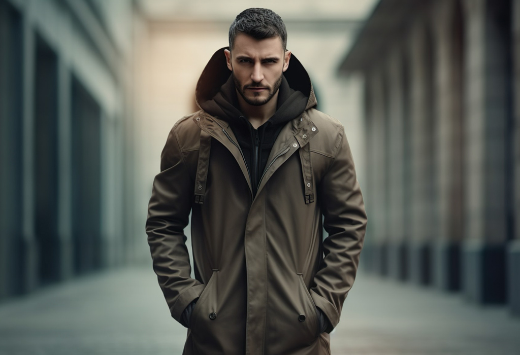 man in coat and hoodie 