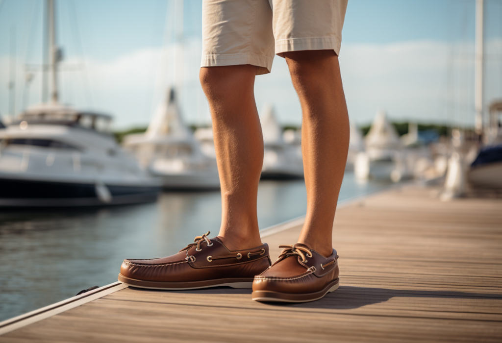 Chino shoess with boat shoes