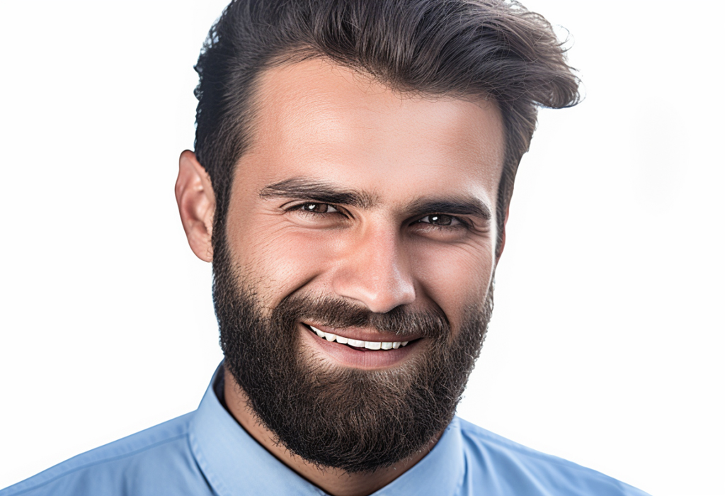 Man with ducktail style beard