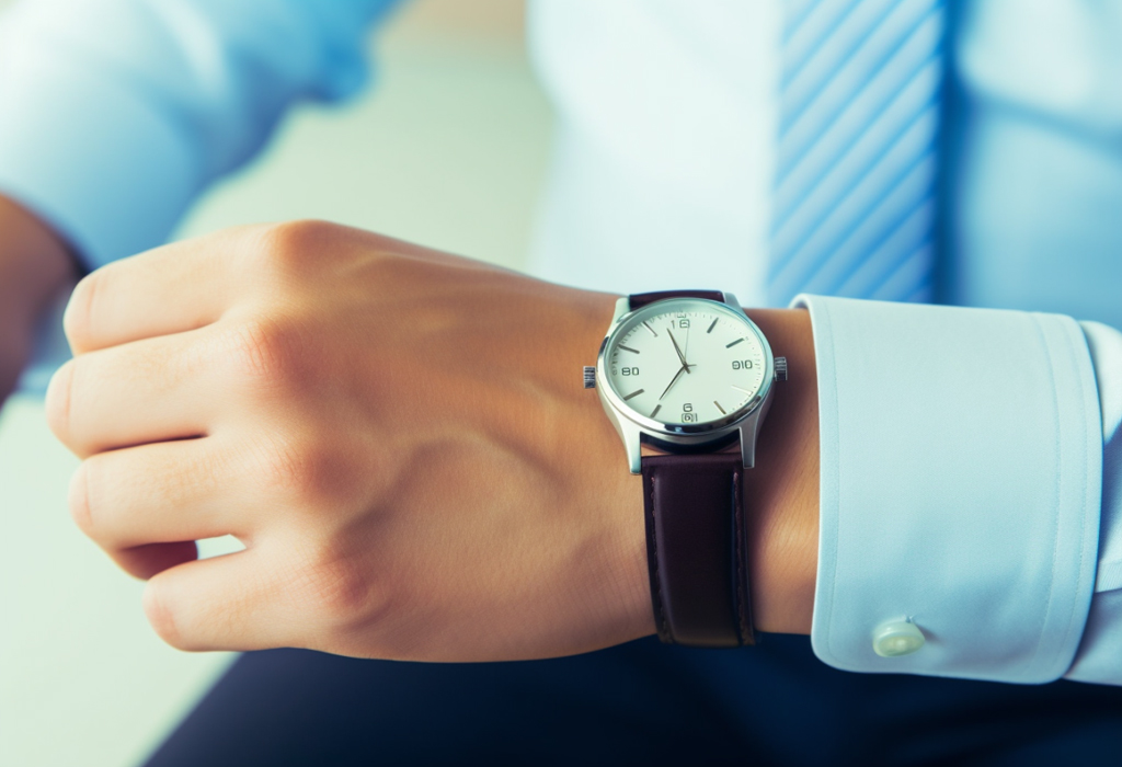 watch with dress shirt and tie