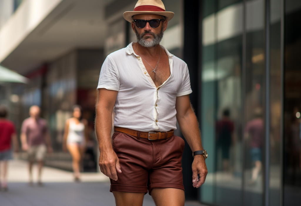 men just don shorts outfit