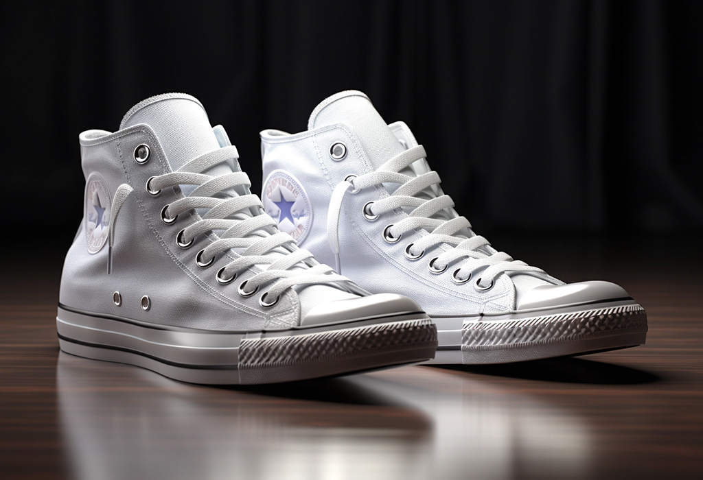 Converse Chuck Taylors sitting on a table