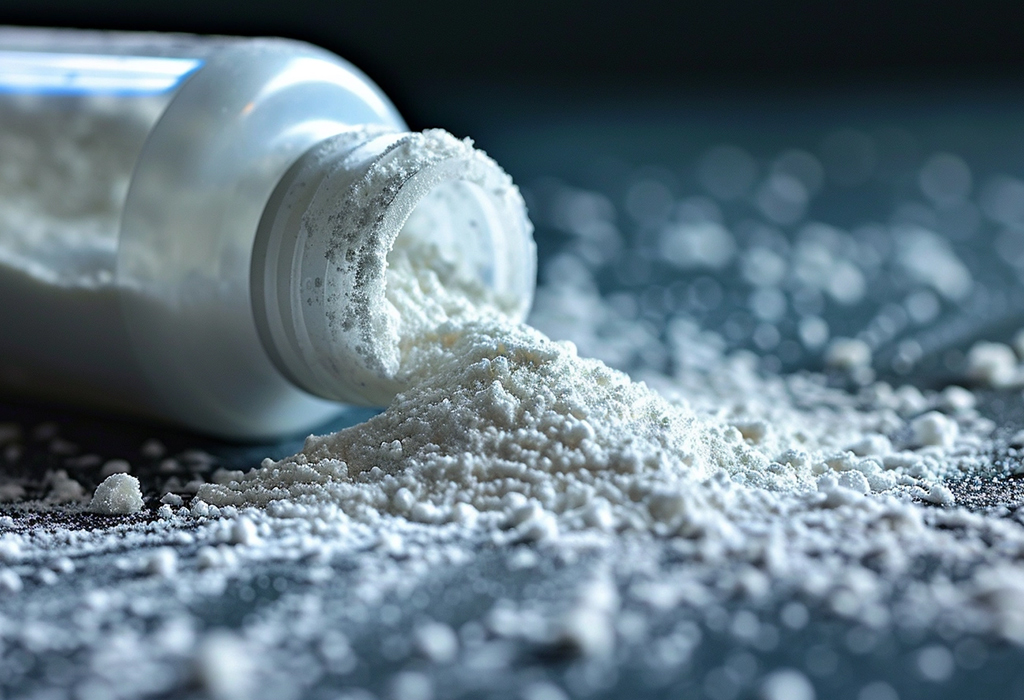 Talcum powder can help combat crotch sweat