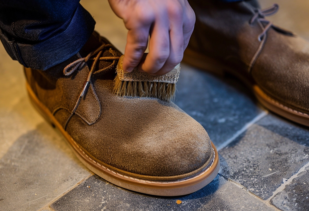 Cleaning suede shoes 