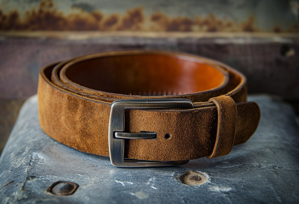 Suede brown belt