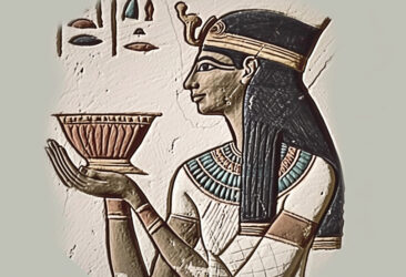 Egyptian image holding pottery 