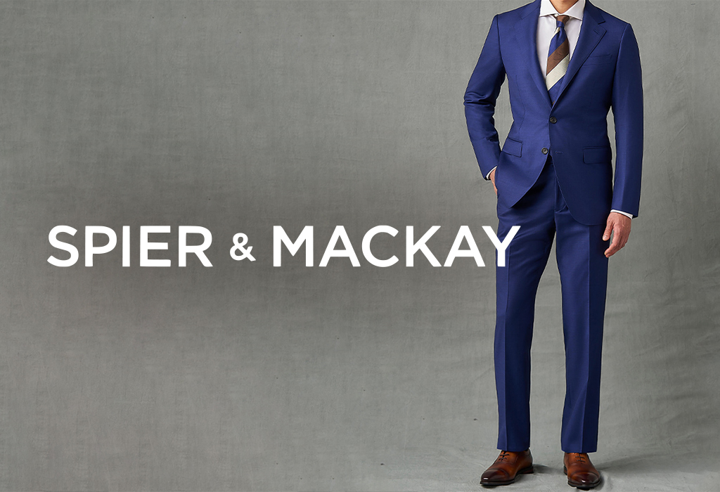 Spier and Mackay promo with man dressed in suit and tie