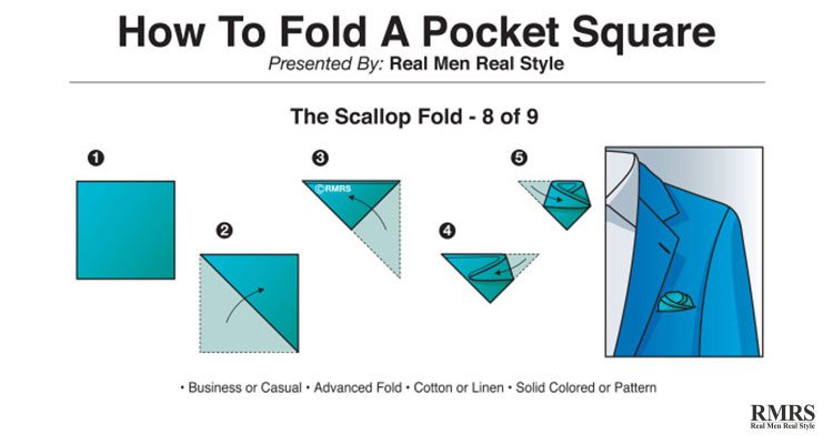 how do you fold a pocket square - scallop