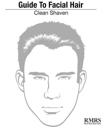 facial hair - clean shaven